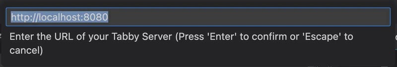 TabbyML Server Setting on VSCode